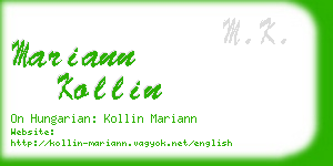 mariann kollin business card